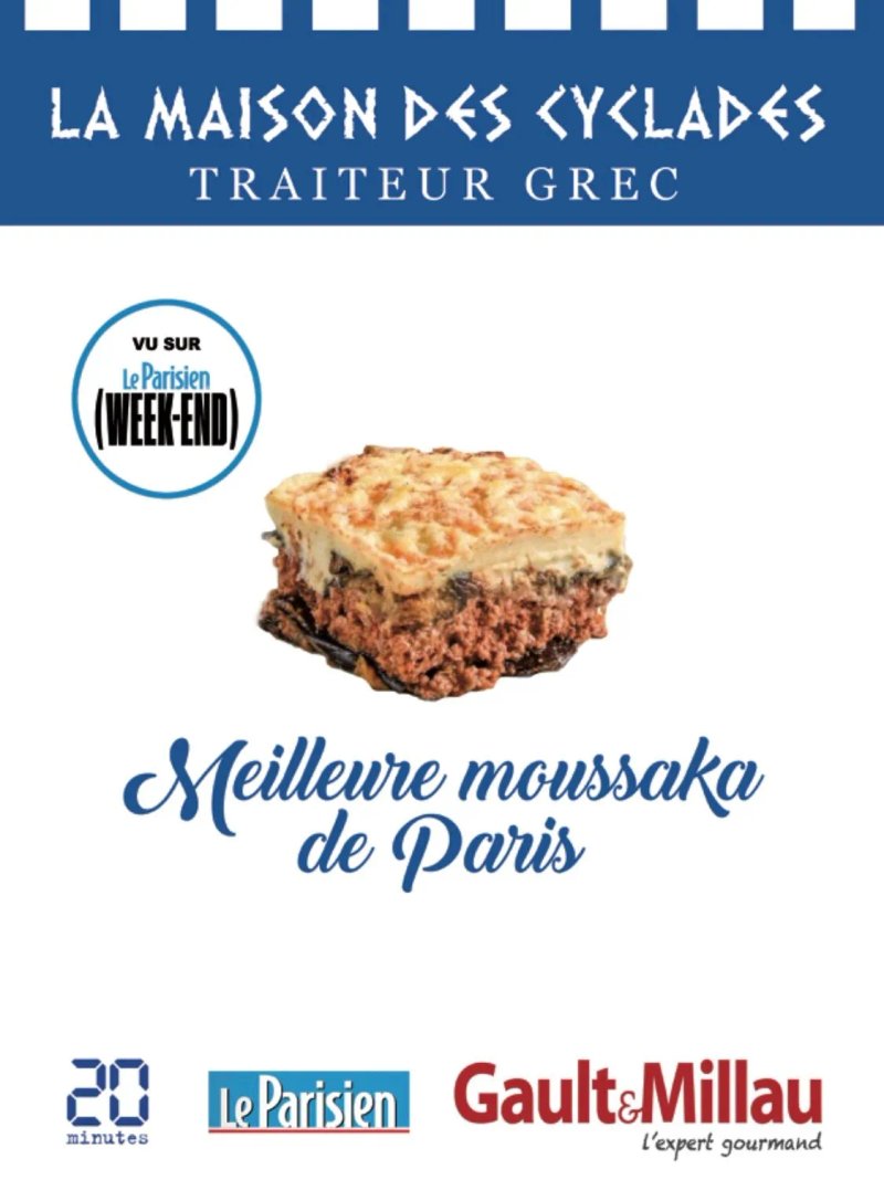 LA MAISON DES CYCLADES -paris 17- Traiteur grec