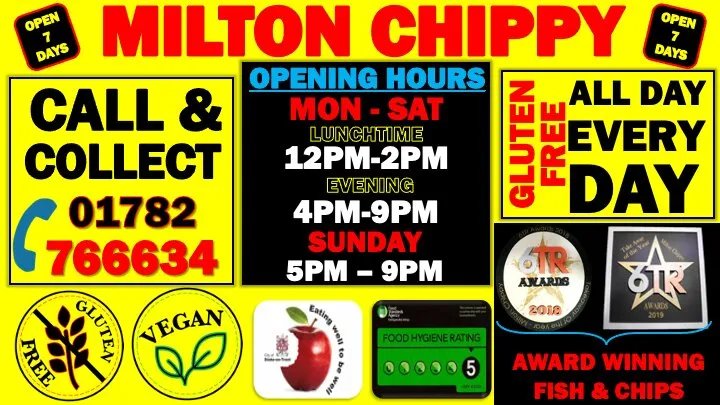 Milton Chippy (Gluten free & Vegan 7days)