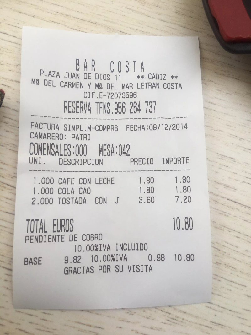 Cafe Bar Costa
