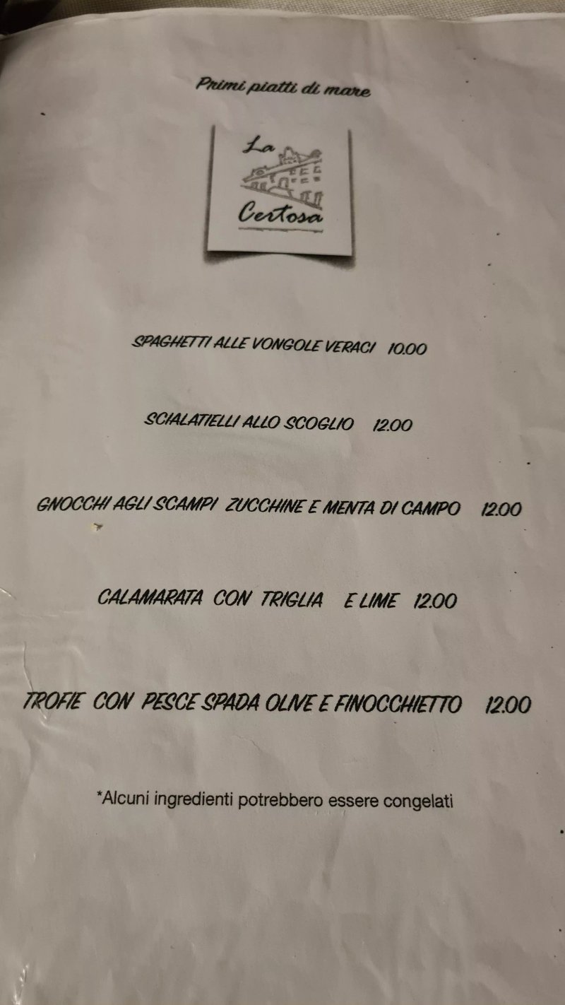 Ristorante Pizzeria "La Certosa"
