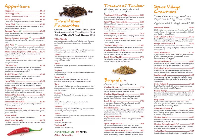 Spice Village Indian And Bangladeshi Takeaway
