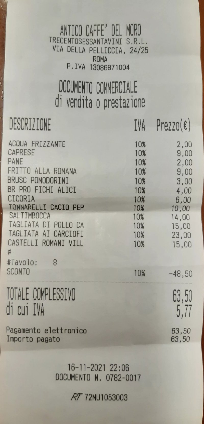 Antico Caffe Del Moro