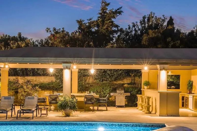 Luxury Villa clifftop location above Ai Helis Beach with stunning sea-views