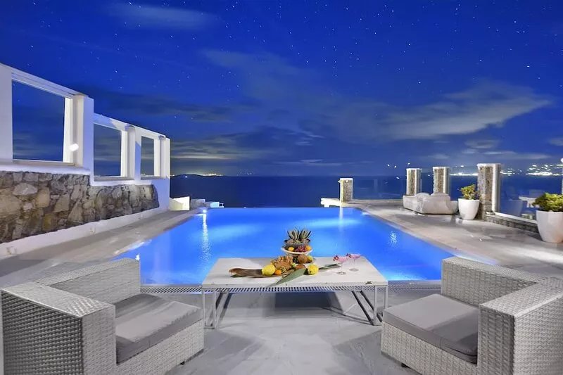 MYKONOS CALYPSO SUNSET LUXURY VILLA POOL-YOGA