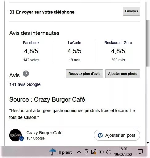 Crazy Burger Cafe chez tristana
