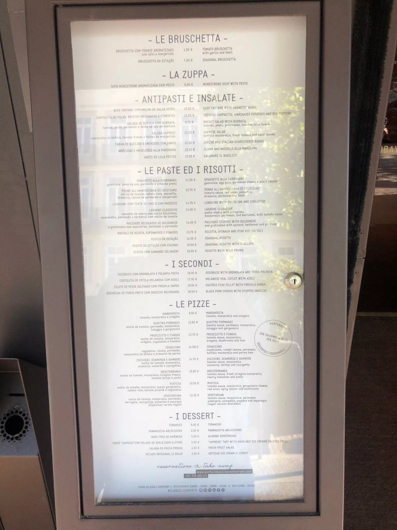 Restaurante Il Basilico Porto