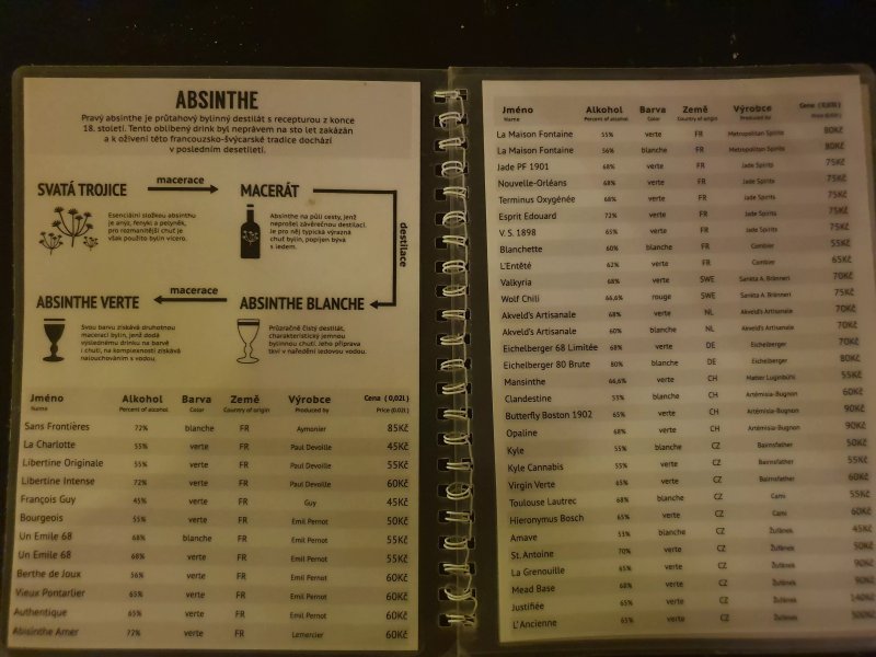 Absinthovy Bar Naproti