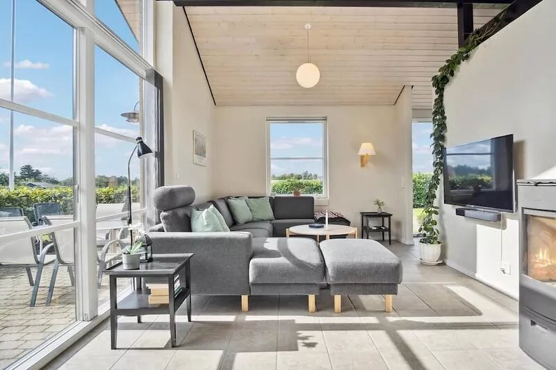 Beautiful home in Knebel with house a panoramic view