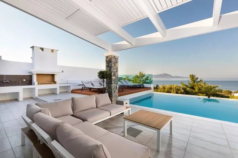 Villa Emerald with Private Pool & Sea Views in Lindos (Vlicha beach)