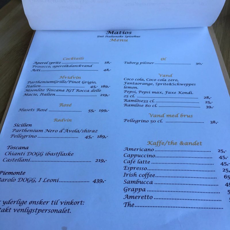 Matios - Det Italienske Spisehus