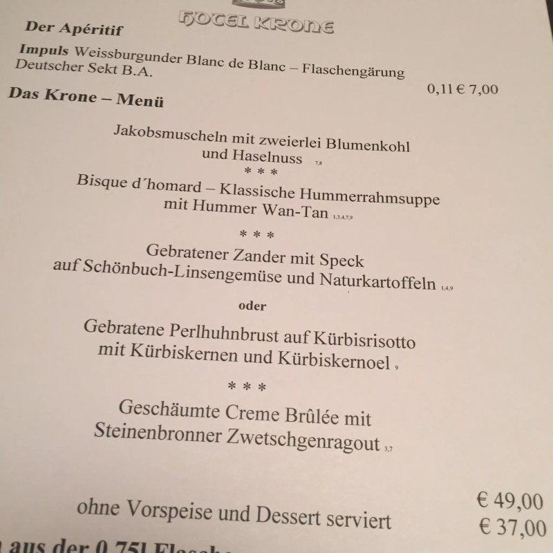 Krone Steinenbronn Restaurant