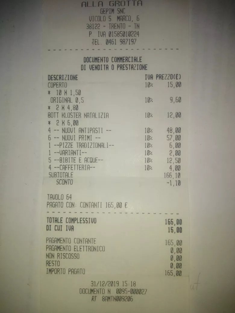 Ristorante Pizzeria Alla Grotta