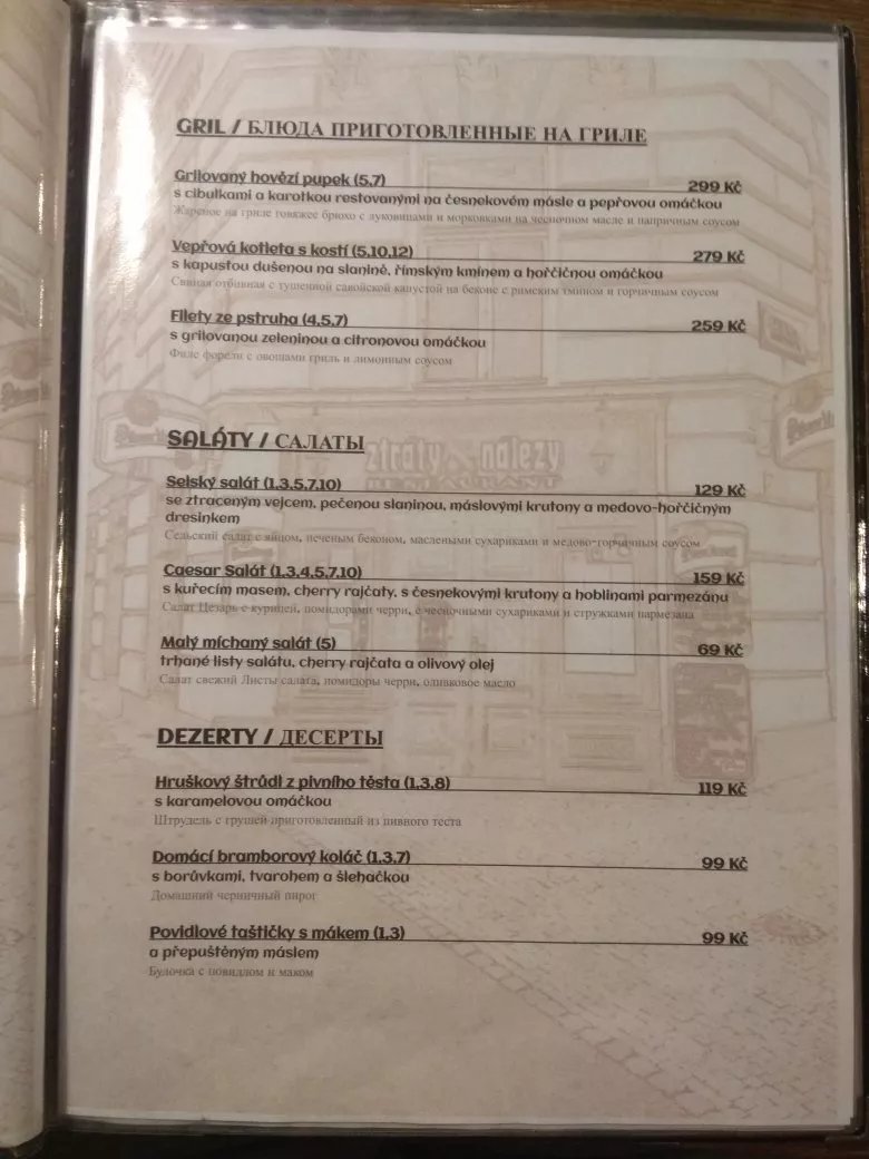 Restaurace Ztraty a nalezy