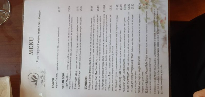 The Orchid Vegan Restaurant