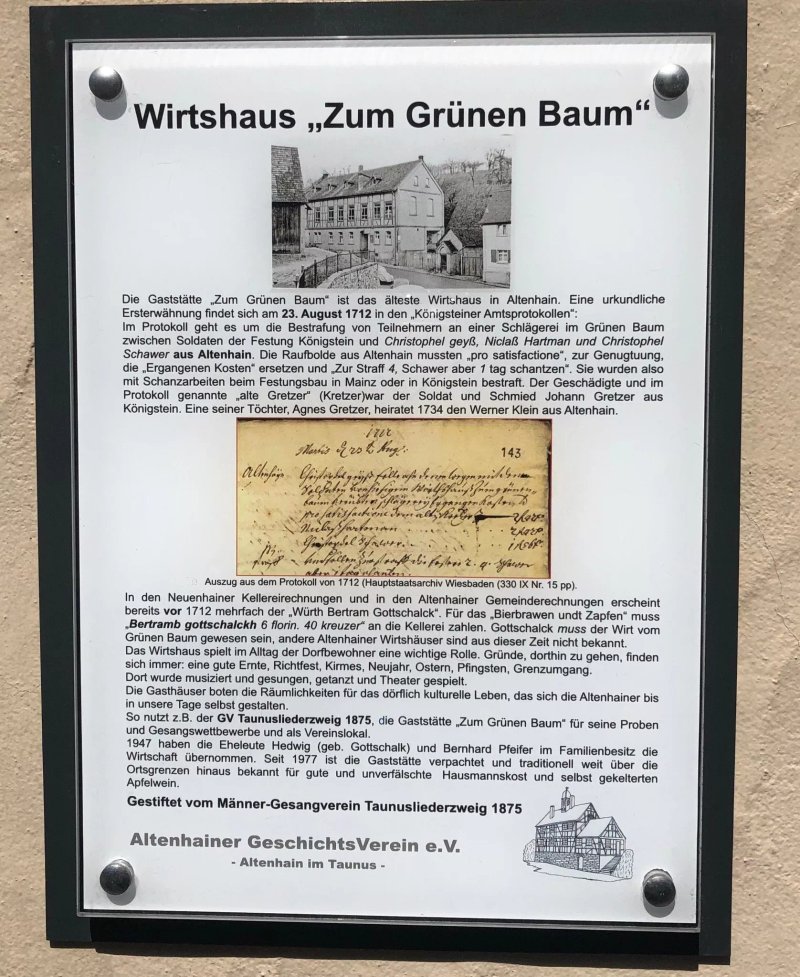 Gasthaus Zum Grunen Baum Altenhain