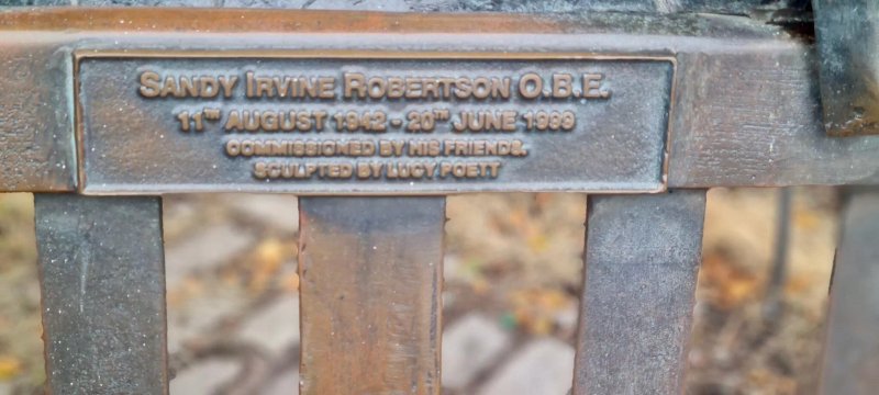 Sandy Irvine Robertson Statue/Bench
