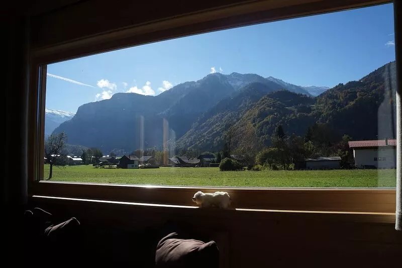 New chalet with balcony, terrace, outstanding views close to centre and ski lift