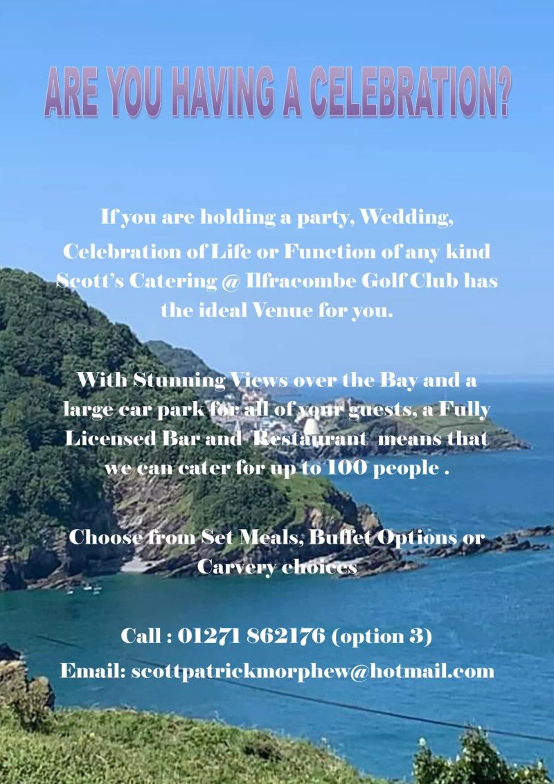 Scott's Catering at Ilfracombe Golf Club