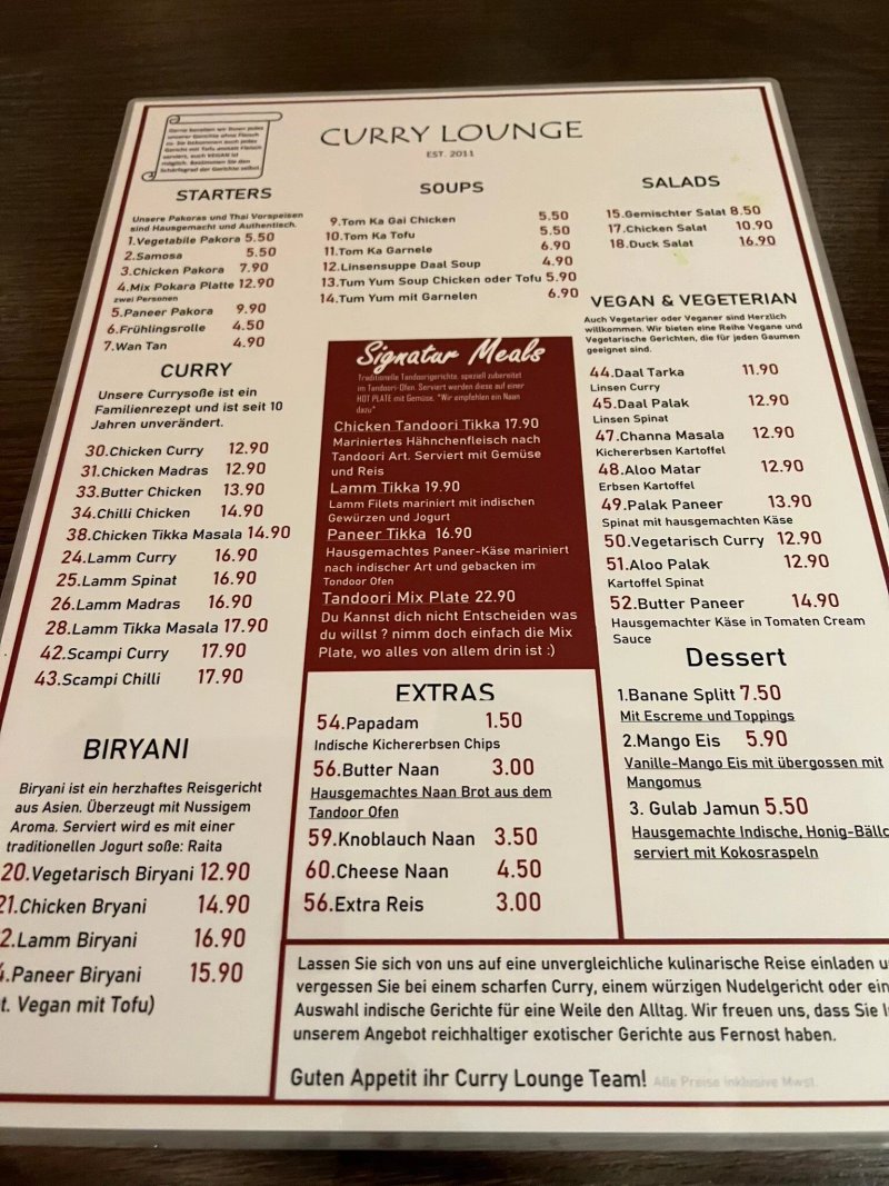 Thai & indisches Restaurant Curry Lounge