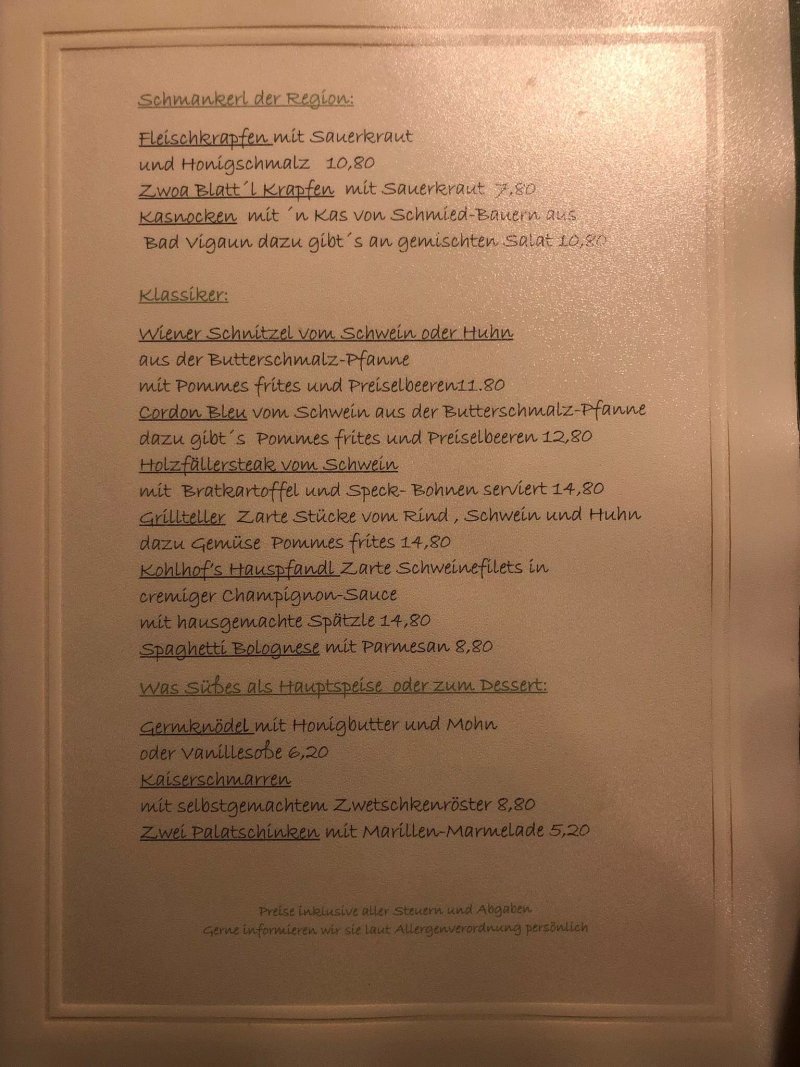 Gasthaus Kohlhof