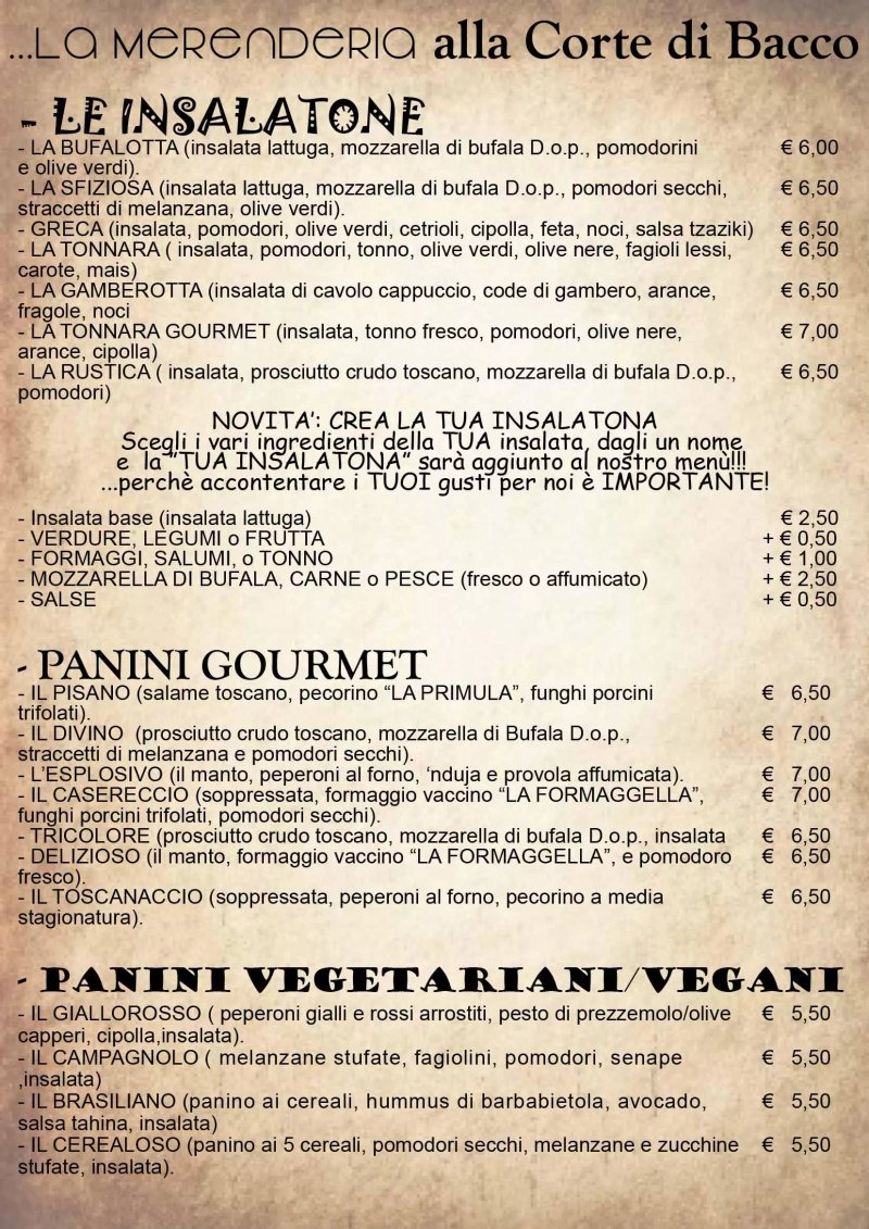 Alla Corte di Bacco
