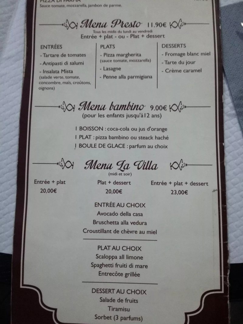 Restaurant La Villa Italien