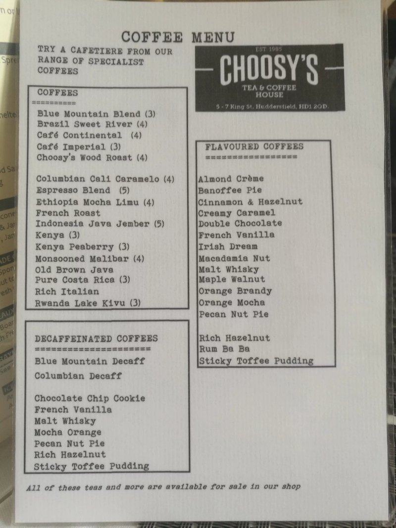 Choosy's Tea & Coffee House