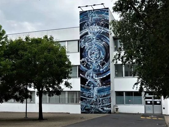 Fresque "Les moulins du don"