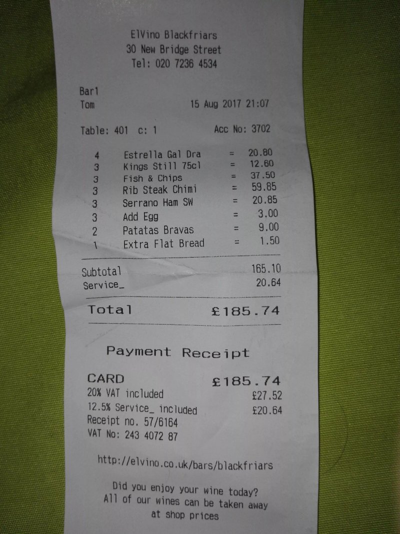 El Vino Blackfriars
