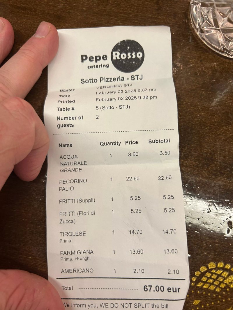 Sotto Pinsa Romana San Julian