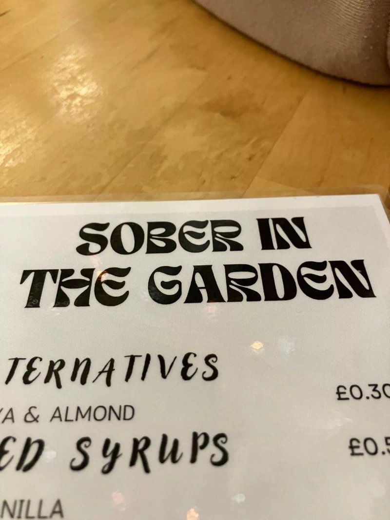 Sober In The Garden