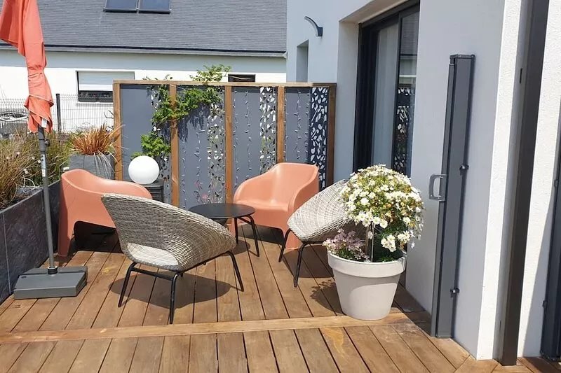 Single-storey house by the sea for 2 to 6 people.