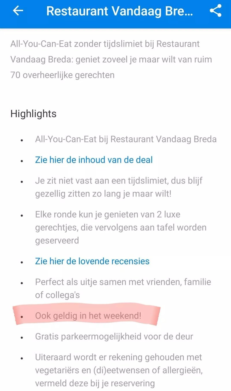 Restaurant Vandaag