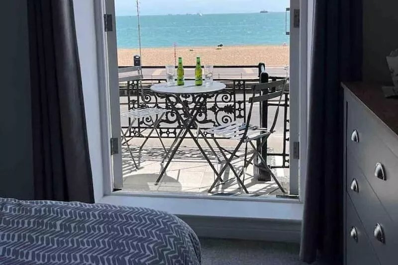 Beach from the balcony, Private Parking, en-suite