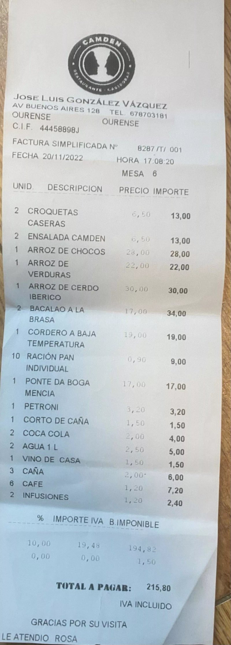 Camden Restaurante
