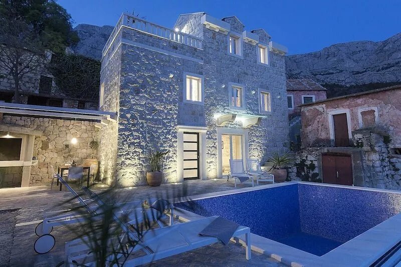 NEW! Stone house with pool, beautiful sea-view terrace with two bedrooms