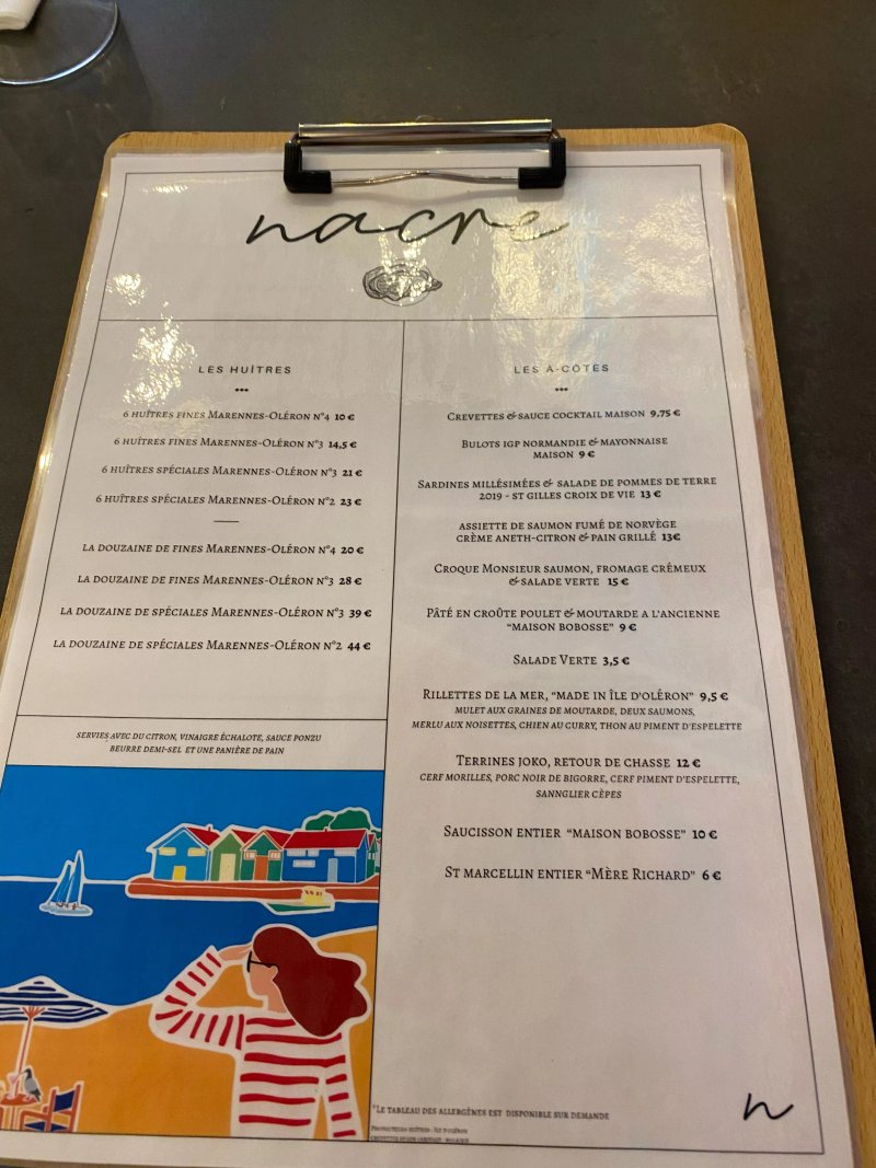 Nacre I Huitres & fruits de mer