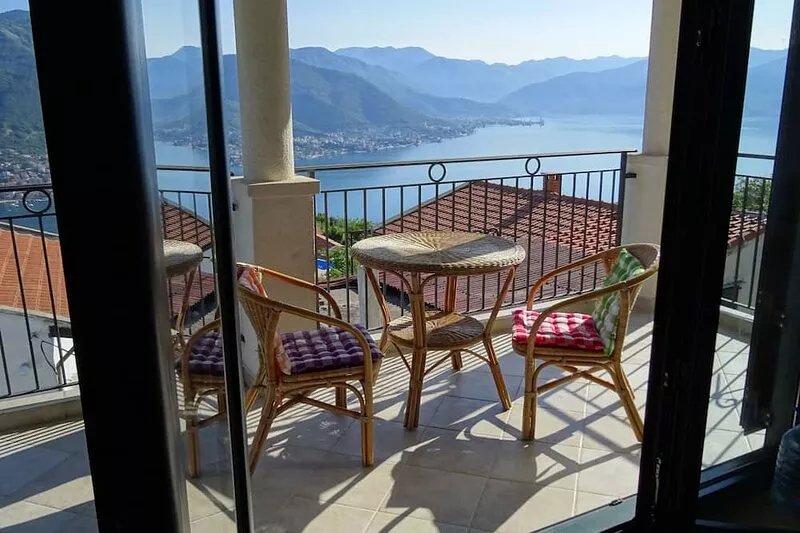 Exclusive use of private pool and sun terraces with panoramic views of Kotor Bay