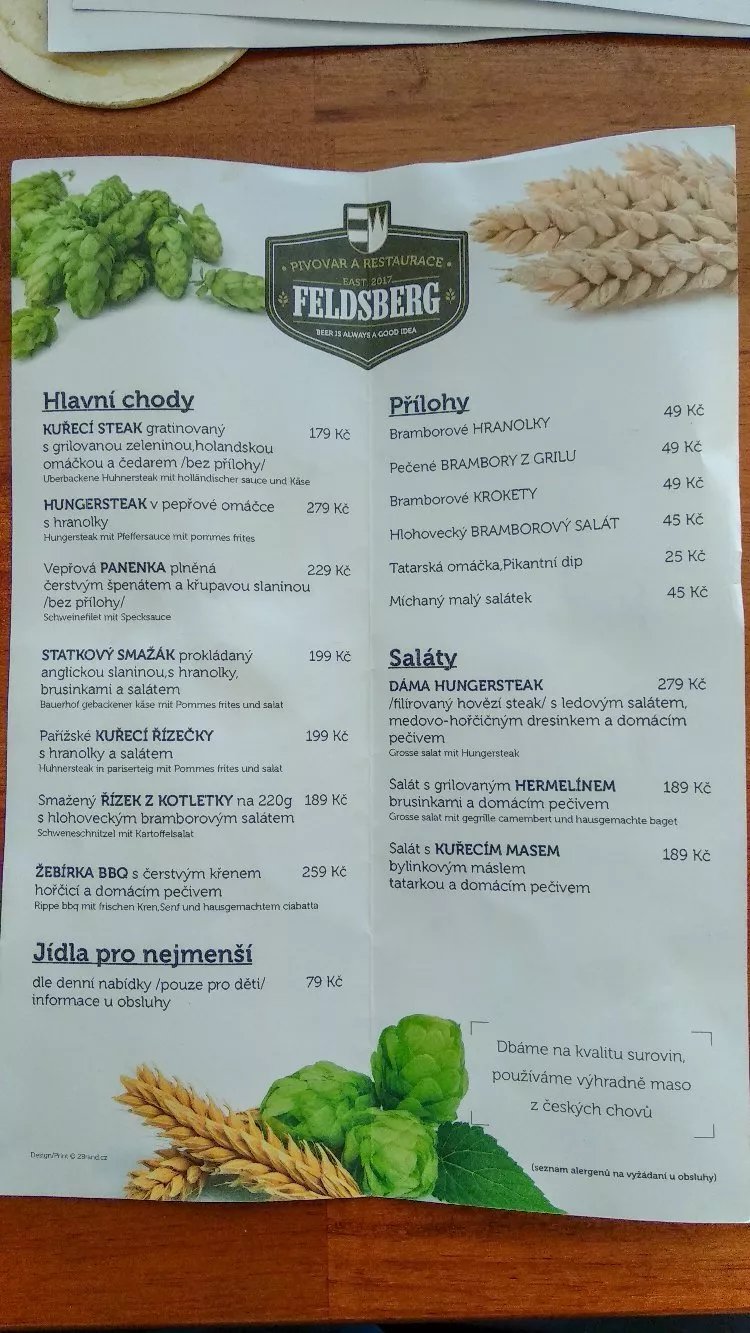 Pivovar a restaurace FELDSBERG