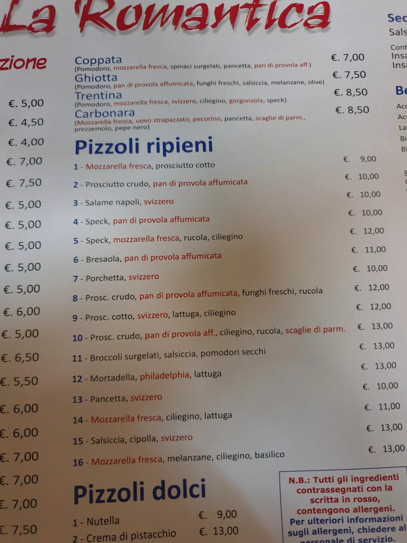 La Romantica Pizzeria Di Tuccio