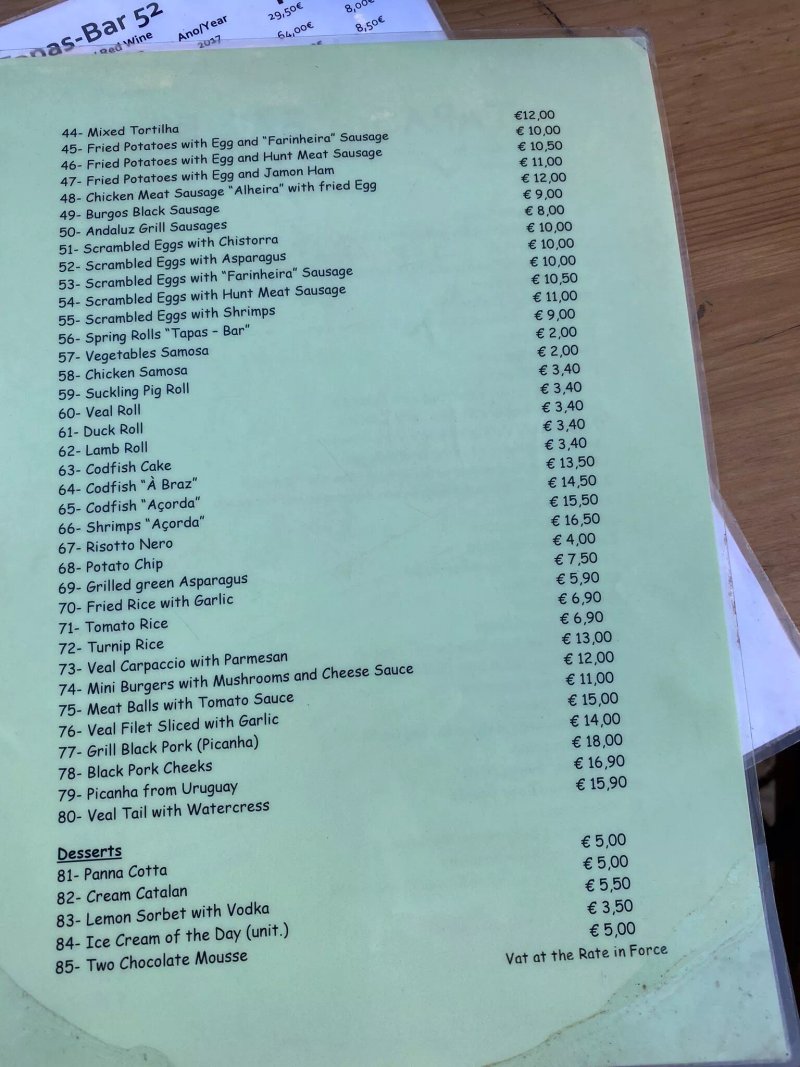 Tapas Bar 52
