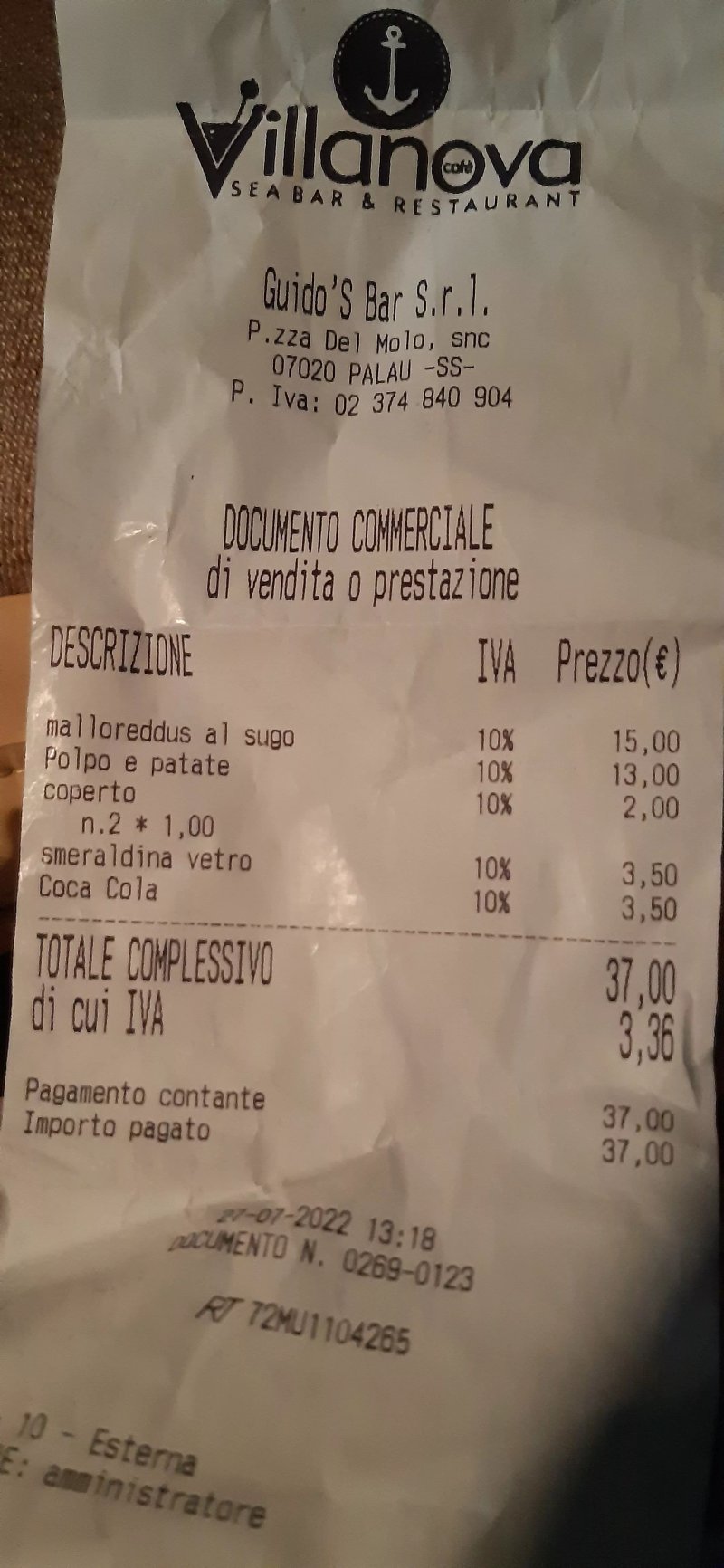Villanova cafe