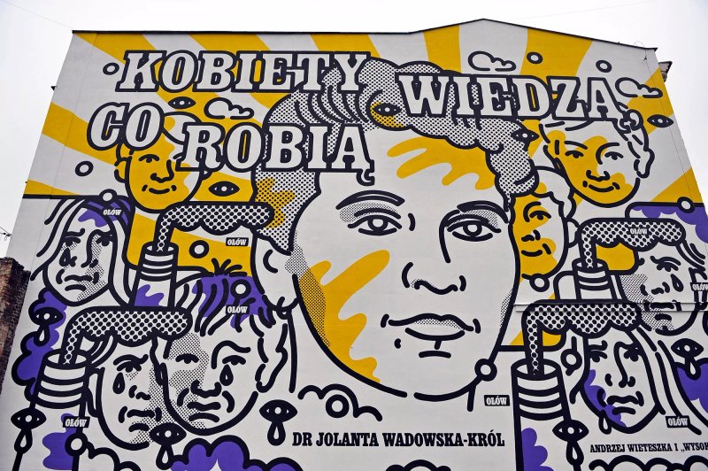Mural dla doktor Jolanty Wadowskiej-Krol