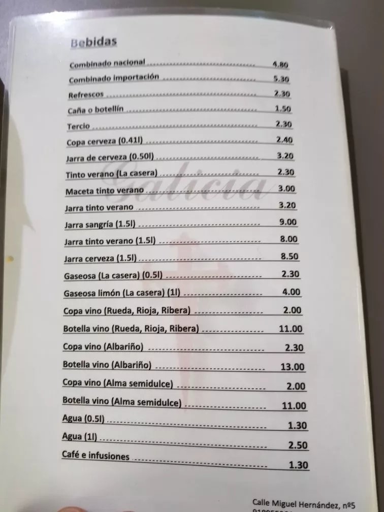 Cafeteria Galicia