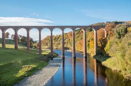 The Leaderfoot Viaduct, also known as the Drygrange Viaduct