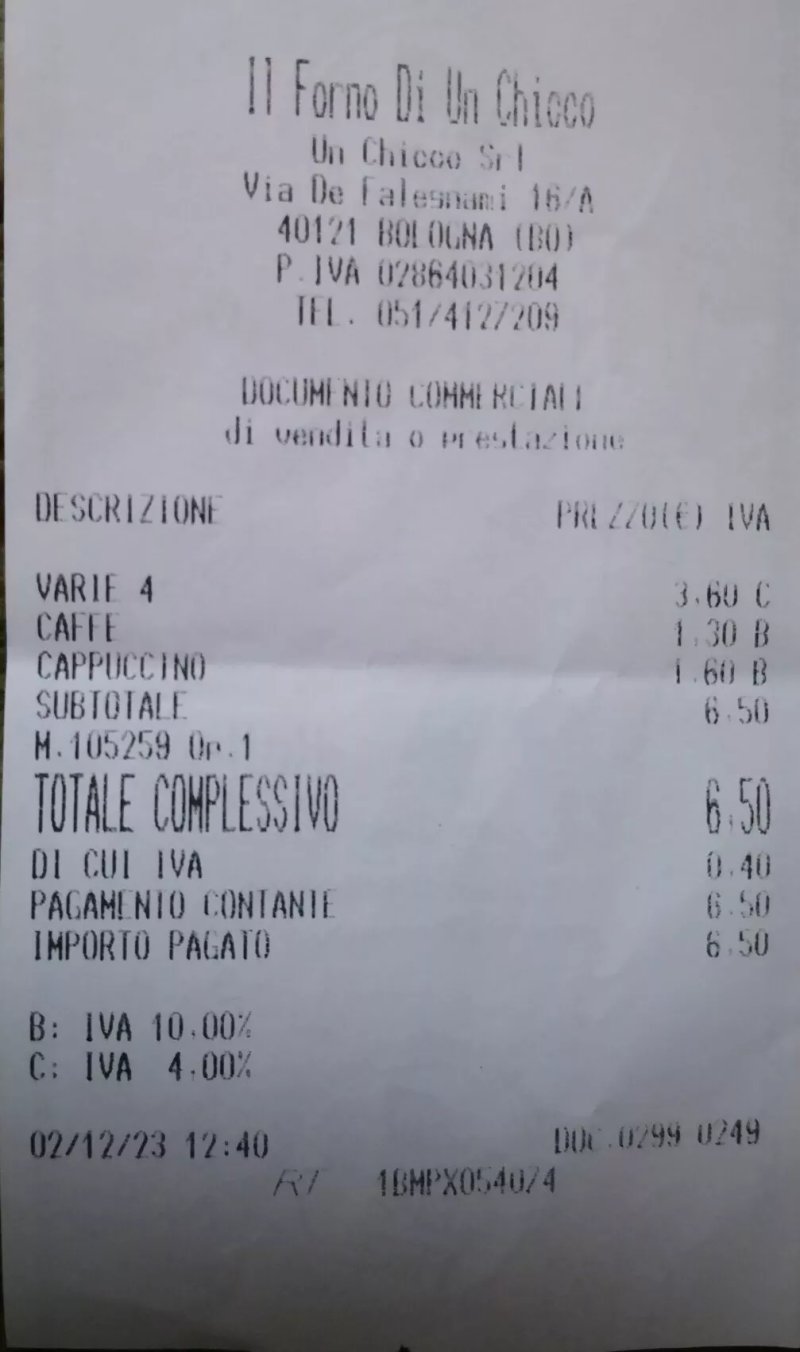 Il Forno Di Un Chicco