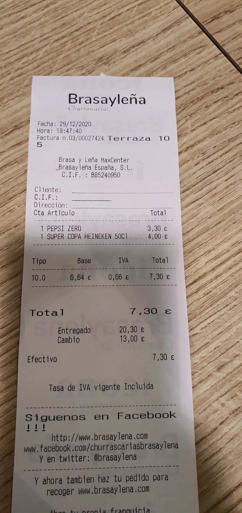RESTAURANTE BRASAYLENA C.C. MAXCENTER