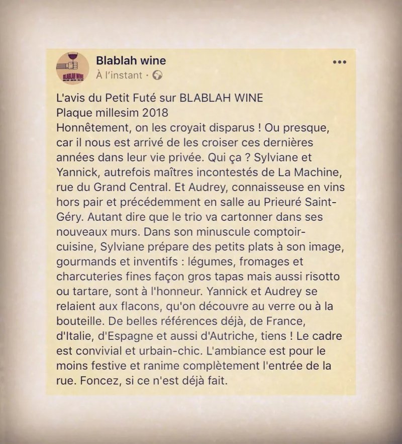 Blablah Wine