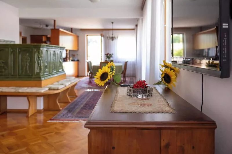 A high-quality, comfortable and spacious house in a charming small town.