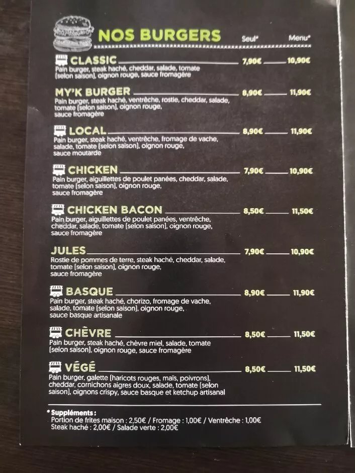 O'My'K Burger